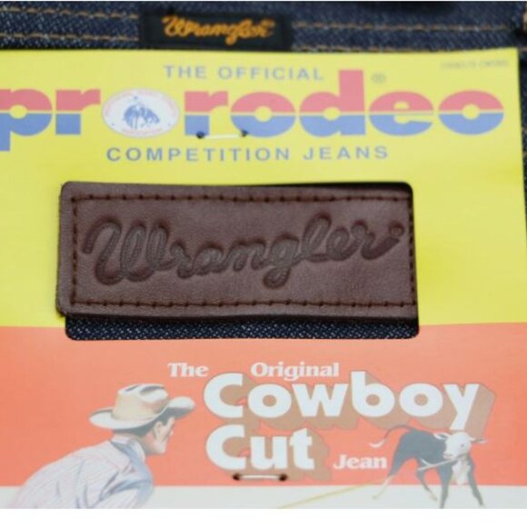 Wrangler13MWZ W38 L34 Men's Jeans Cotton Selvedge Denim Broken Twill Dark Indigo - Picture 8 of 16